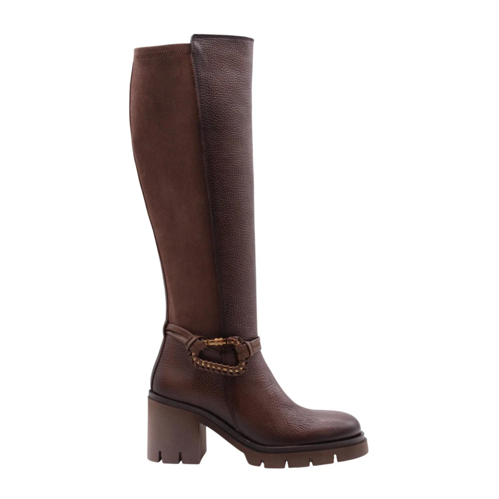 Hispanitas Brown Heeled Boots, Female, 7 Uk, Chatham Stylish Boots For Men
