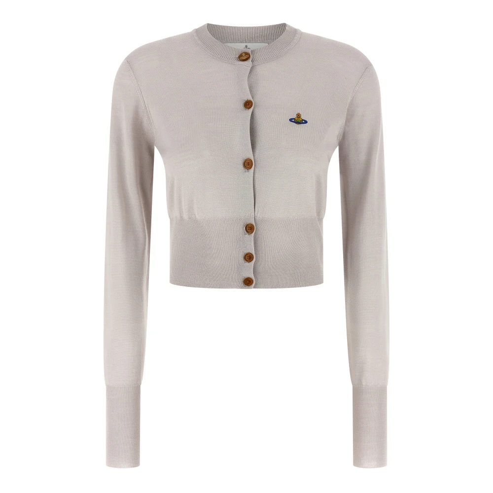 Vivienne Westwood Women's Gray Cardigans, S, Bea Cropped Cardi