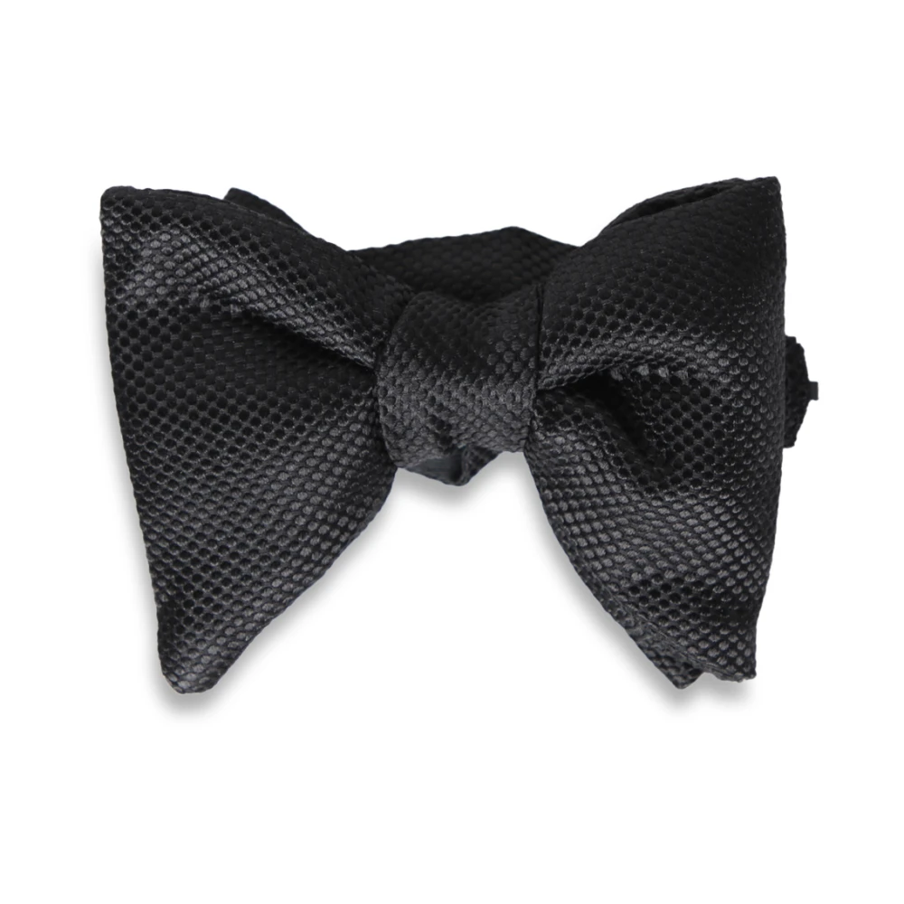 Tom Ford Zwarte Piqué Vlinderstrik Elegant Ontwerp Black Heren