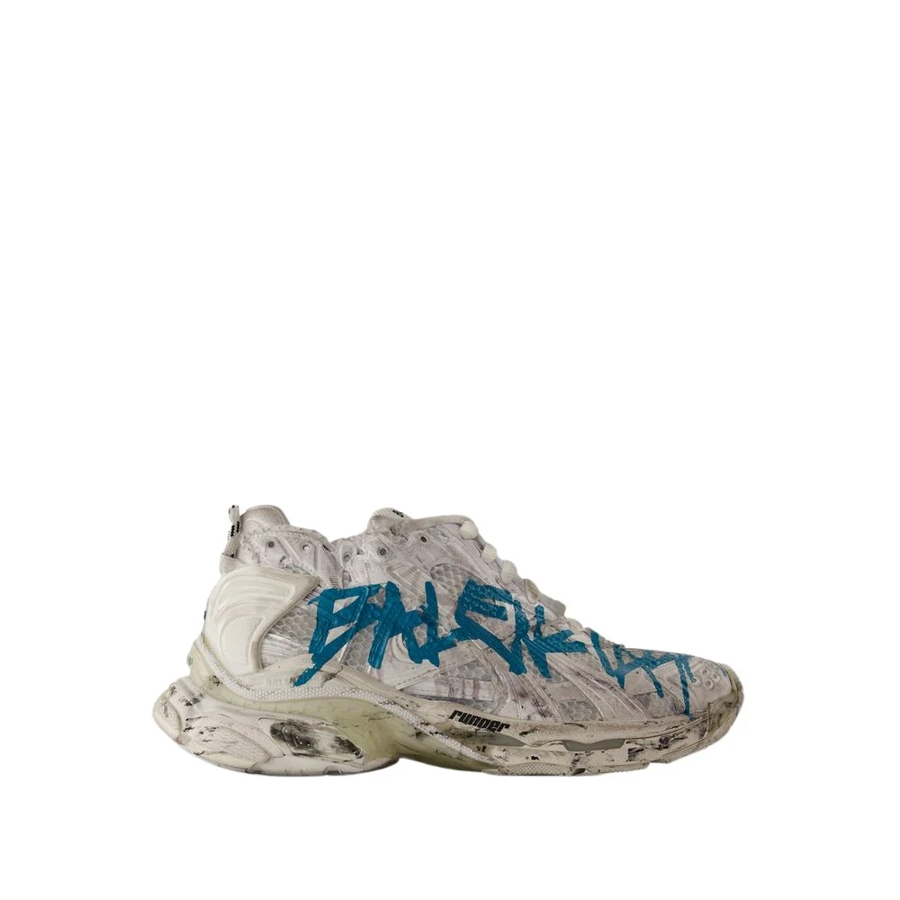 Balenciaga Men's Multicolor Sneakers, 3 Uk, White Synthetic Runner Trainers