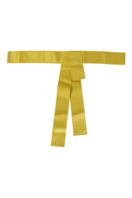 Wide Snap Button Closure Silk Belt