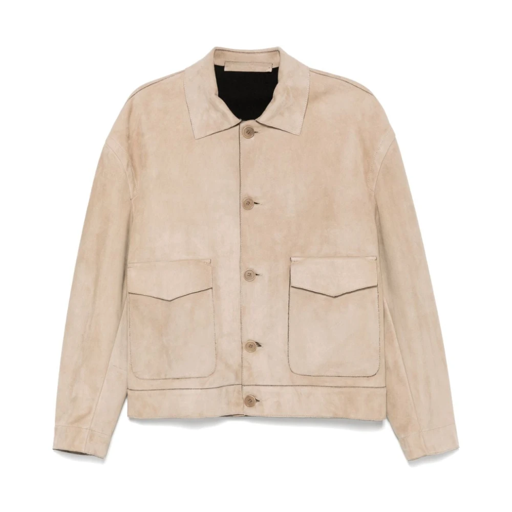 Salvatore Santoro Stijlvolle Jassen Collectie Beige Heren