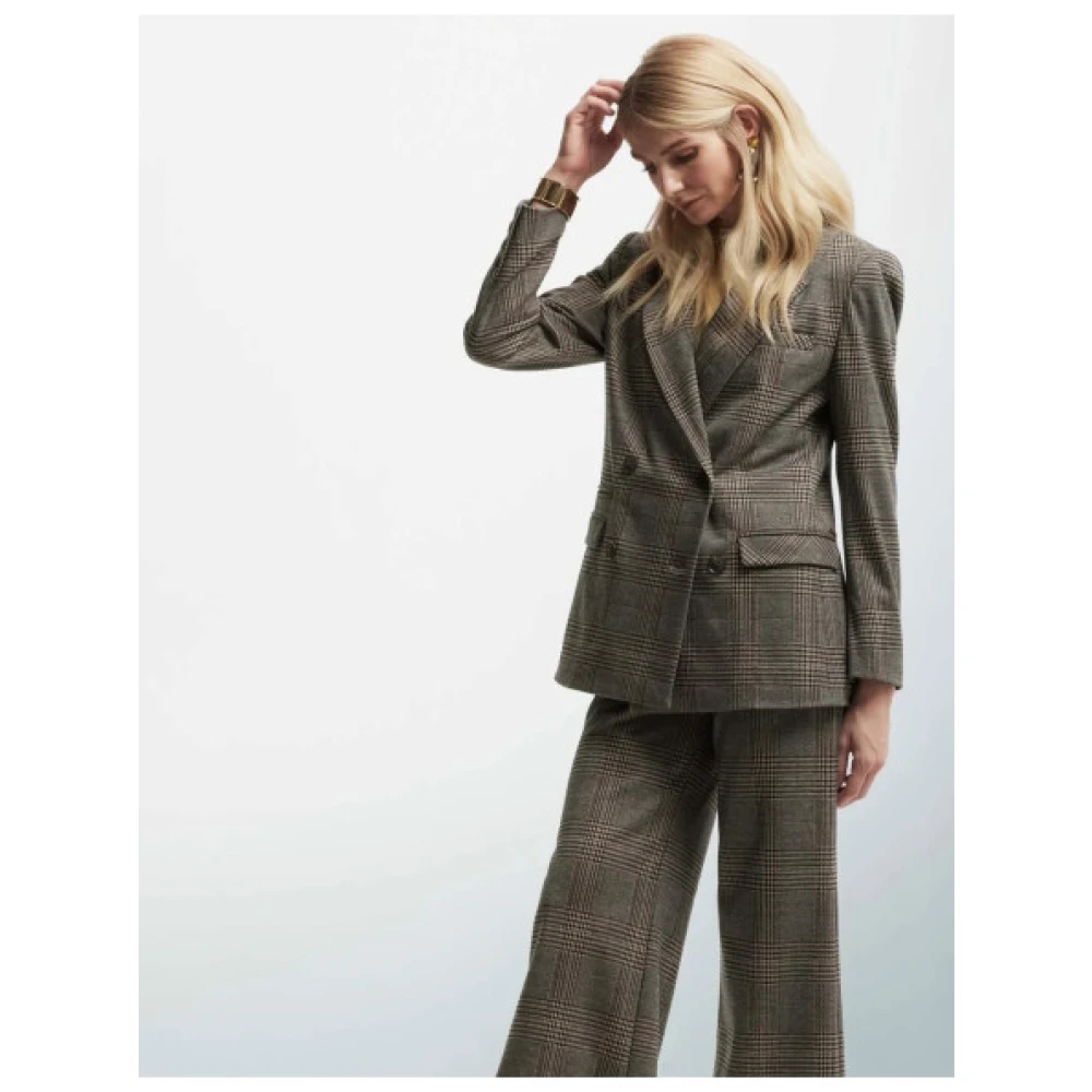 Kocca Tartan Double-Breasted Blazer Noah Green Dames