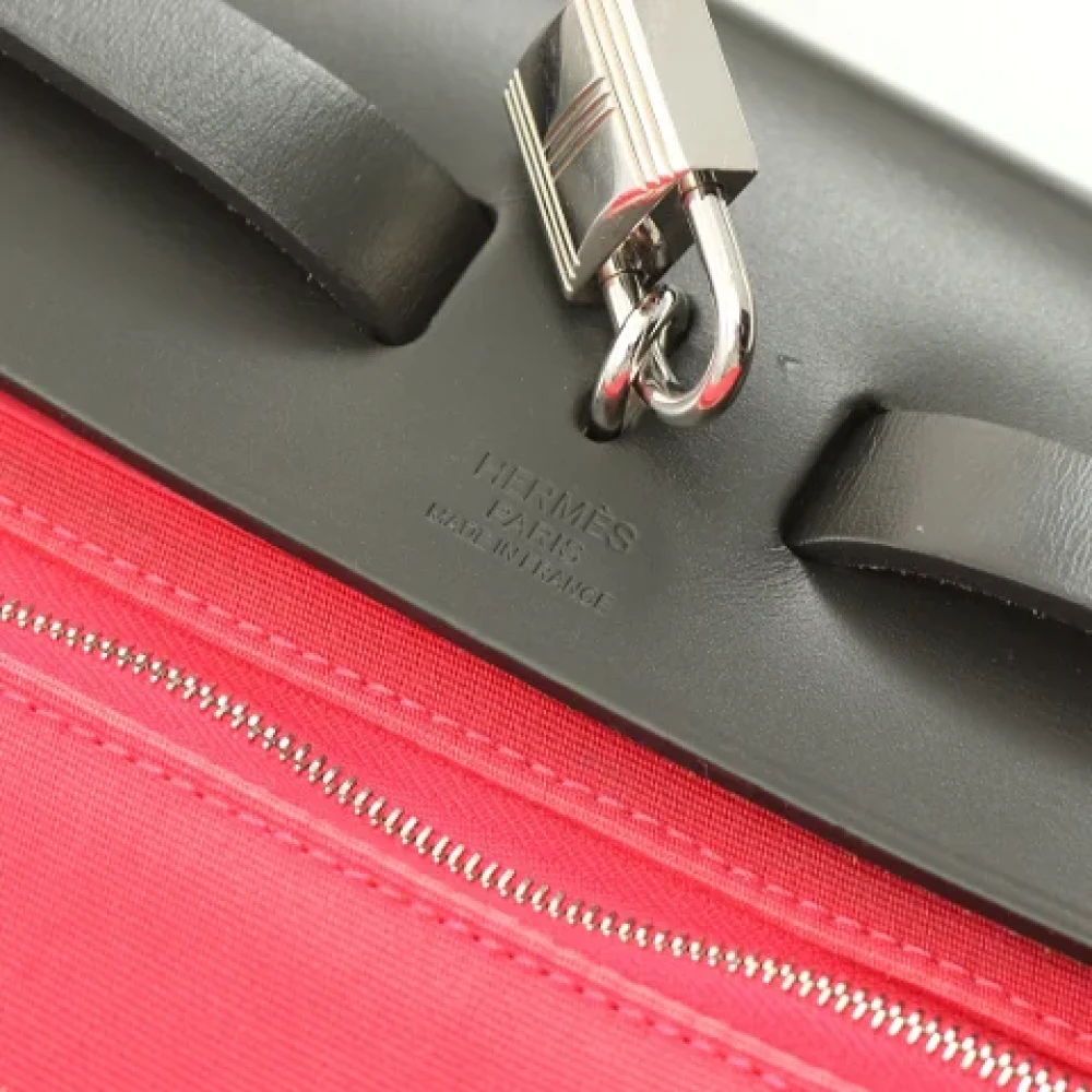 Hermès Vintage Pre-owned Cotton handbags Red Dames