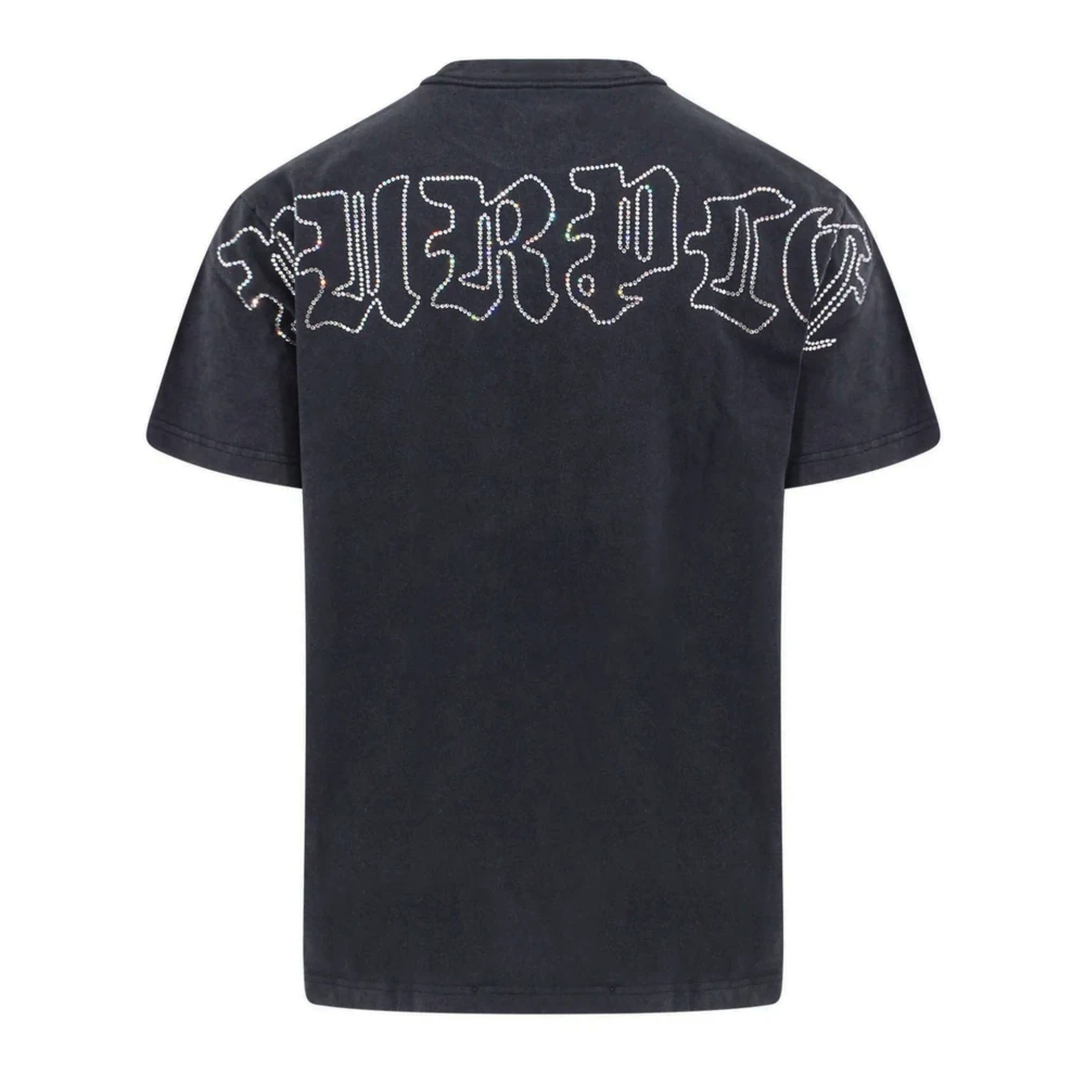 Purple Brand Gothic Crystals Zwarte T-shirt Black Heren