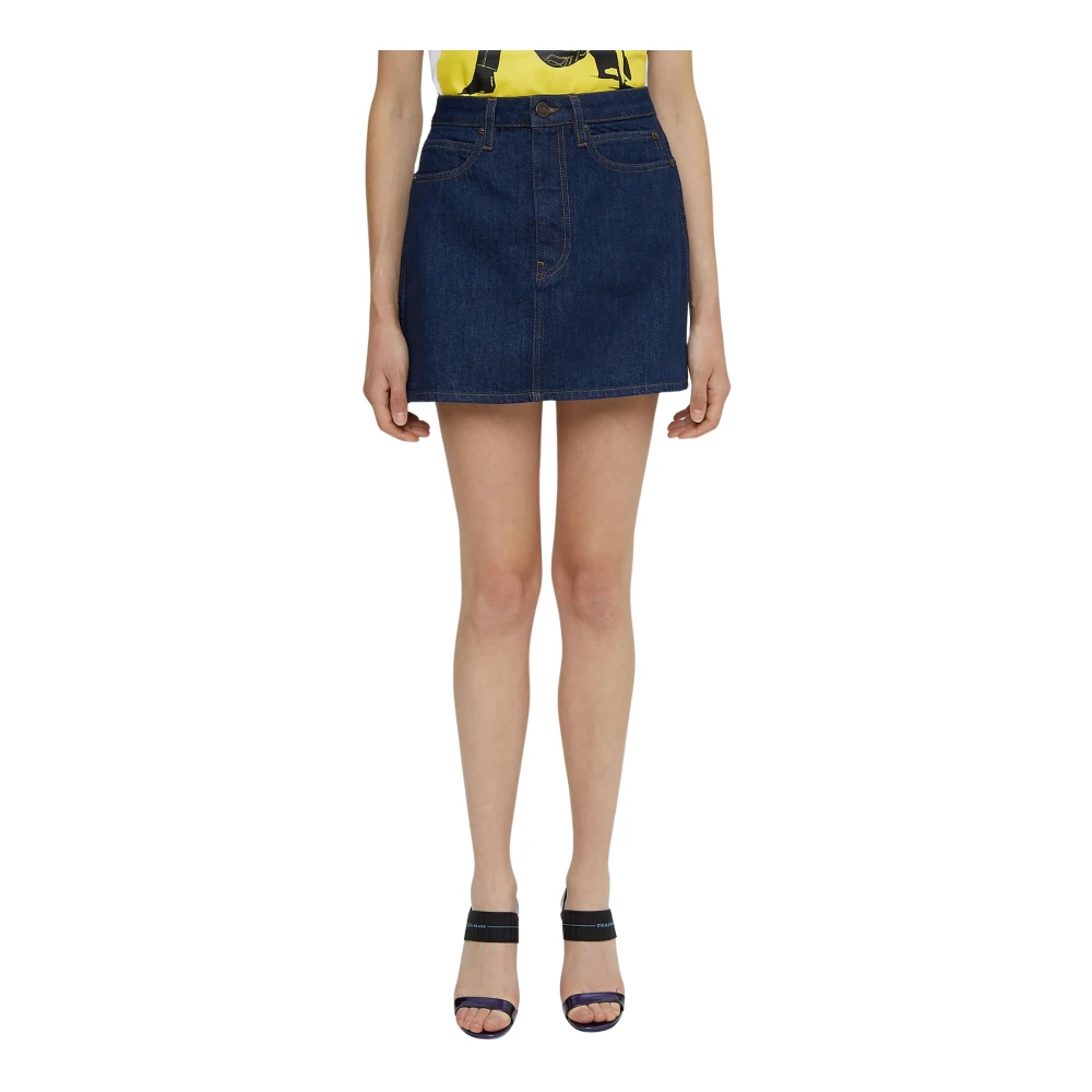 Calvin Klein Women's Blue Denim Skirts, W29, Denim Mini Skirt