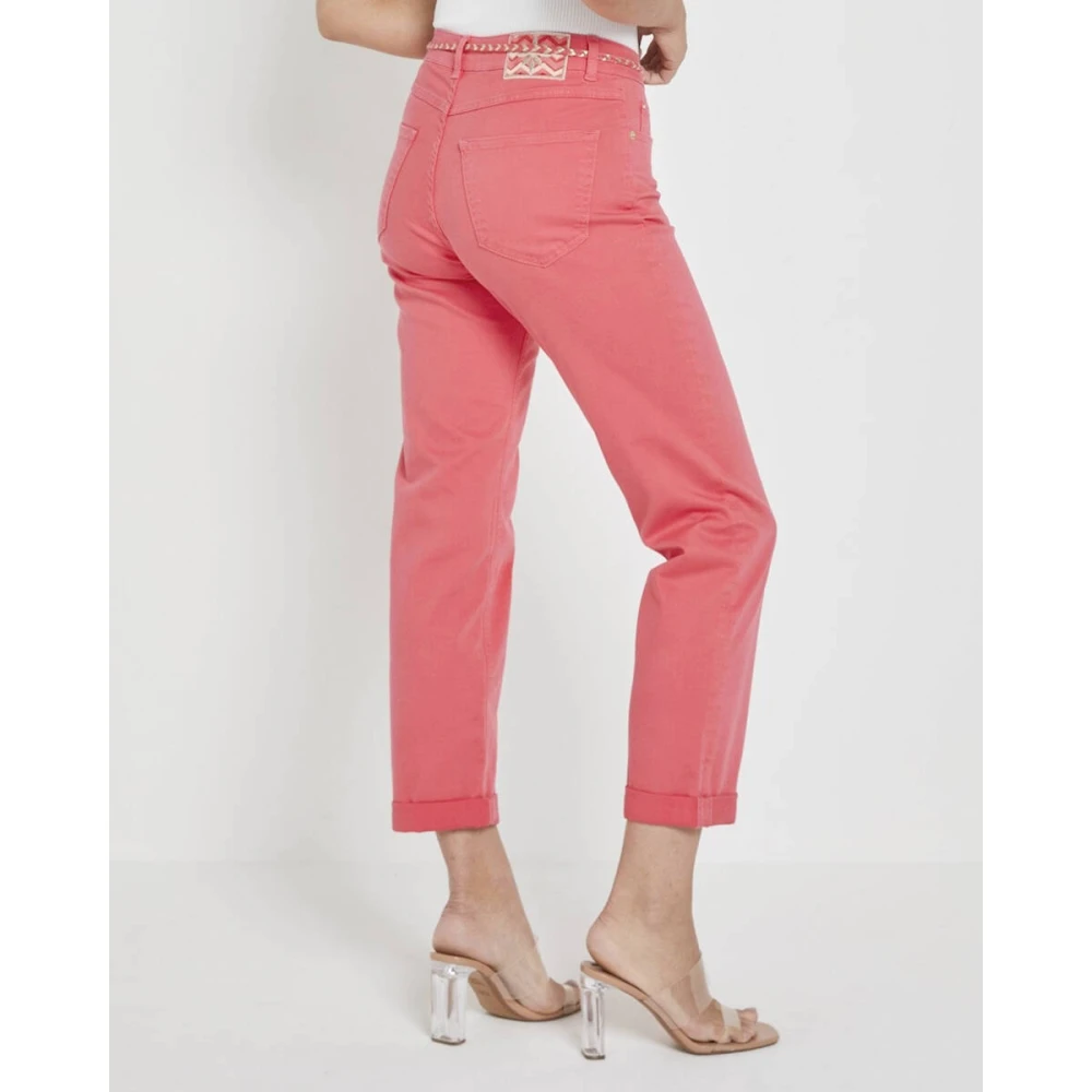 Parami Bobby Color Denim Jeans Pink Dames