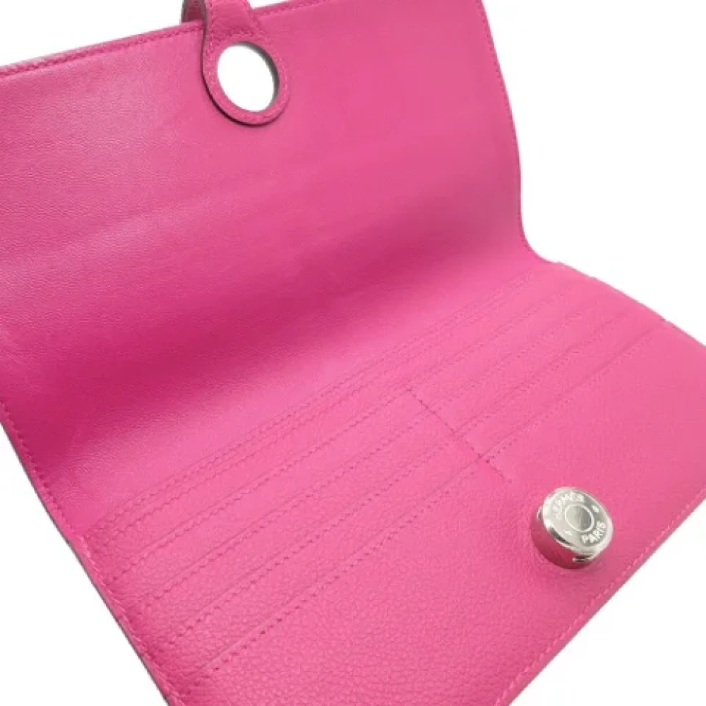 Hermès Vintage Pre-owned Leather wallets Pink Dames