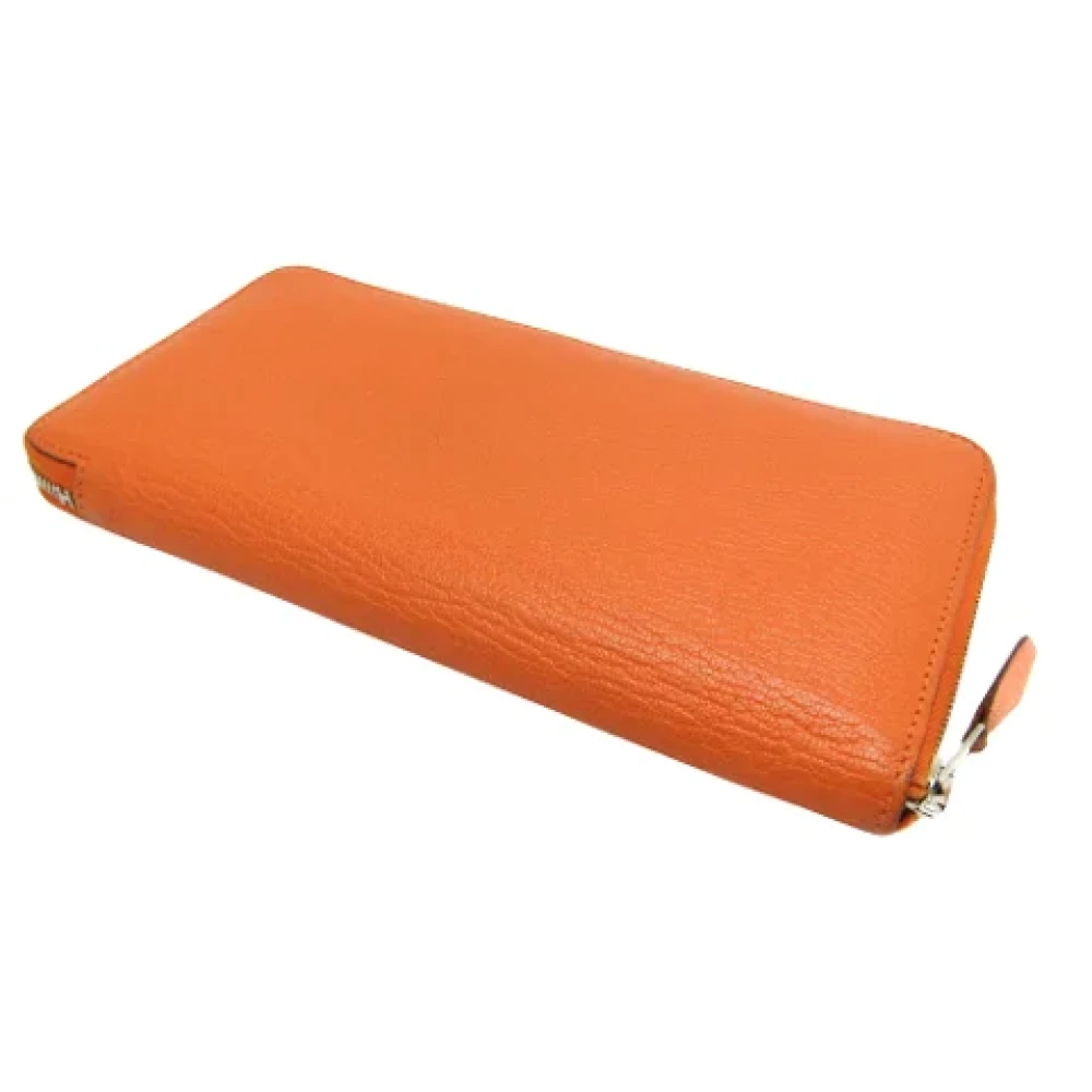 Hermès Vintage Pre-owned Leather wallets Orange Dames