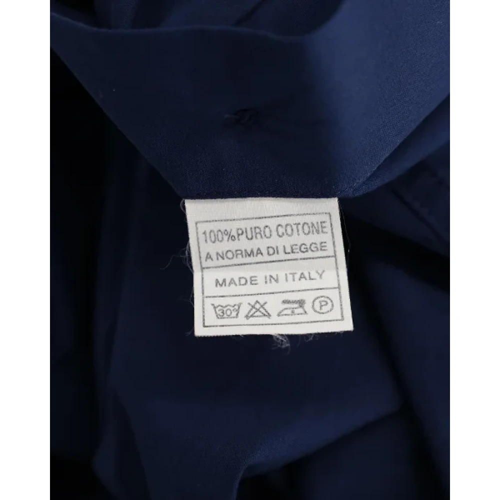 Yves Saint Laurent Vintage Pre-owned Cotton tops Blue Heren