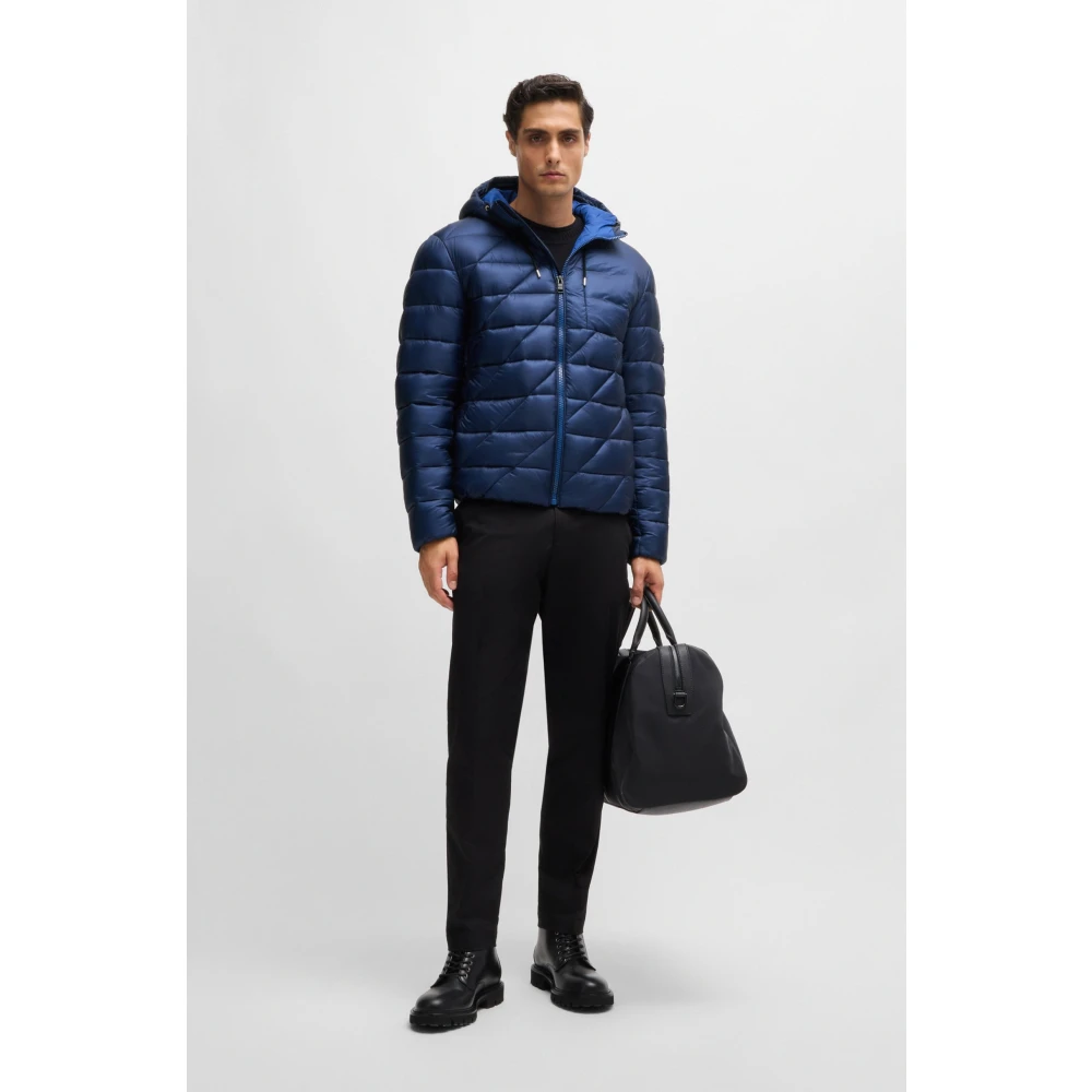 Hugo Boss Stijlvolle Jas voor Mannen Blue Heren