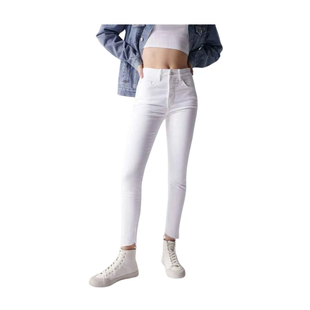 Salsa Moderne witte denim broek White Dames