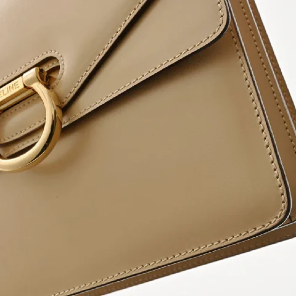 Celine Vintage Pre-owned Leather celine-bags Beige Dames