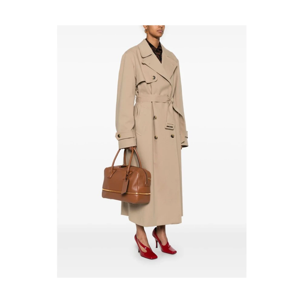 Moschino Bruine Schoudertas met Toprits Brown Dames