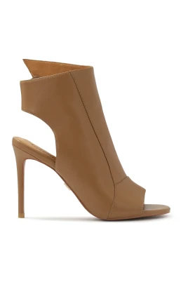 Peep toe stövlar med öppen tå och häl