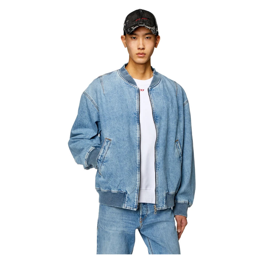 Diesel Bomber Denim Jack in denim Blue Heren