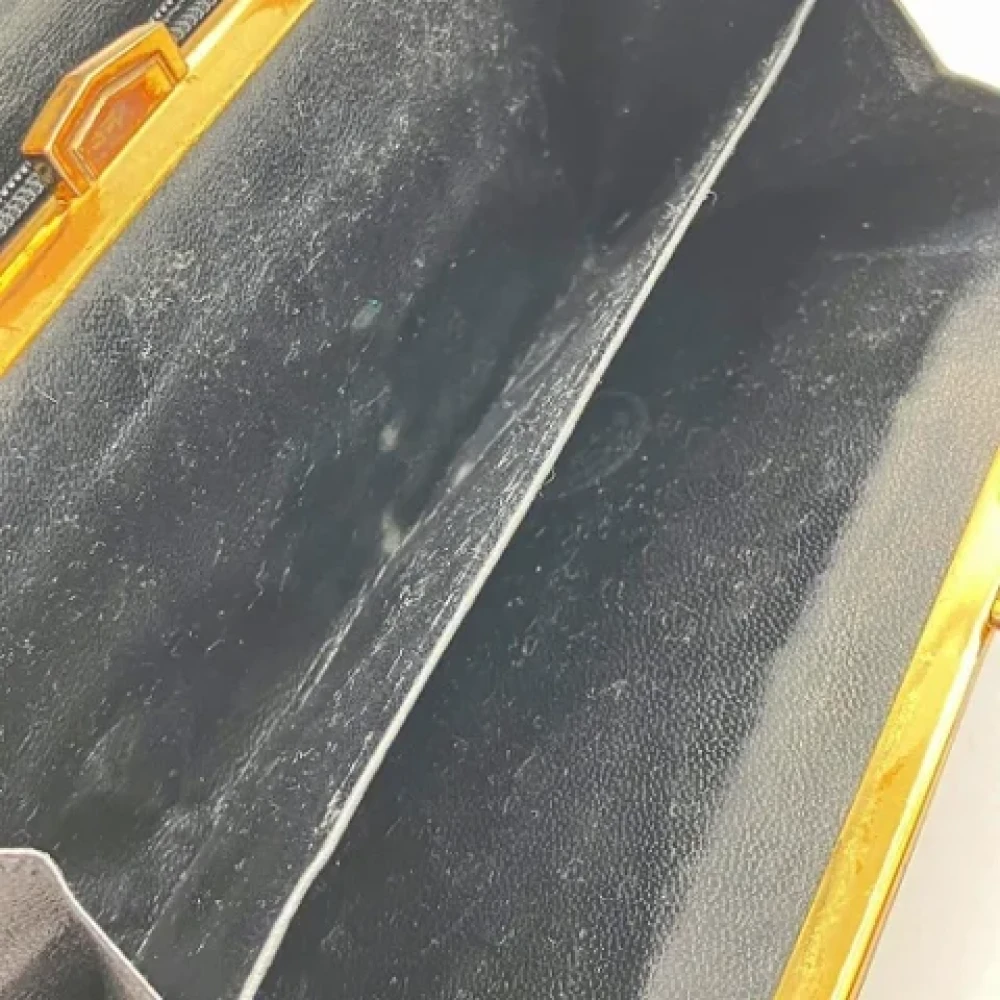 Yves Saint Laurent Vintage Pre-owned Leather wallets Black Dames