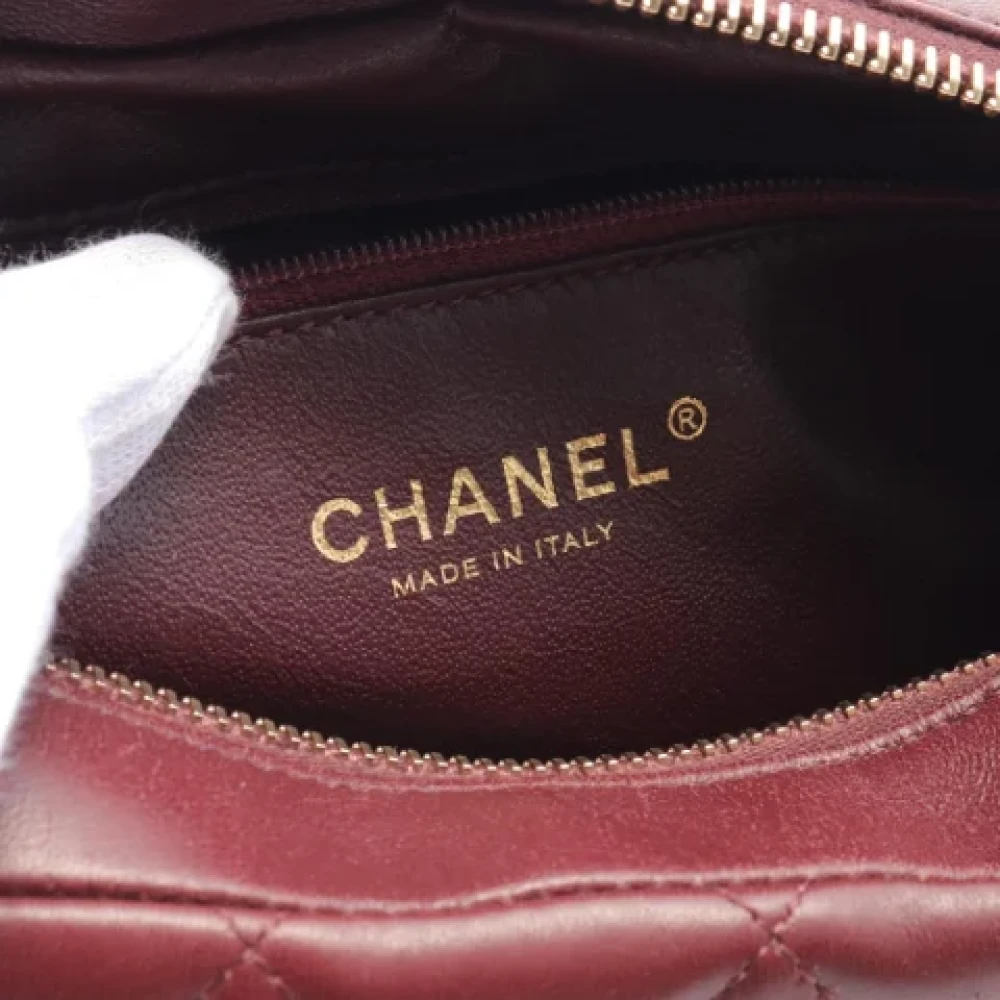 Chanel Vintage Pre-owned Leather shoulder-bags Red Dames