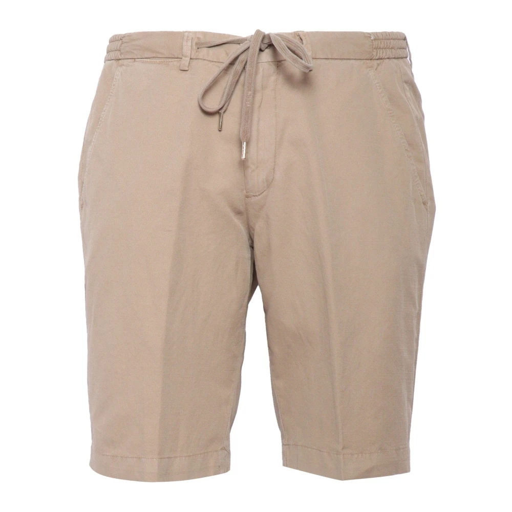Briglia Beige Linnen en Katoenen Bermuda Shorts Brown Heren