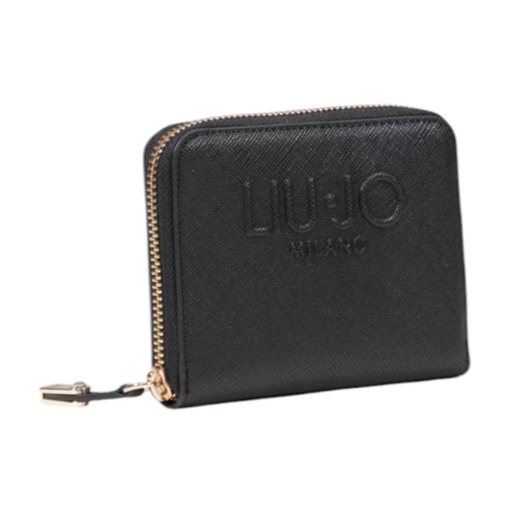 Liu Jo Zwarte Effen Ritsportemonnee Black Dames
