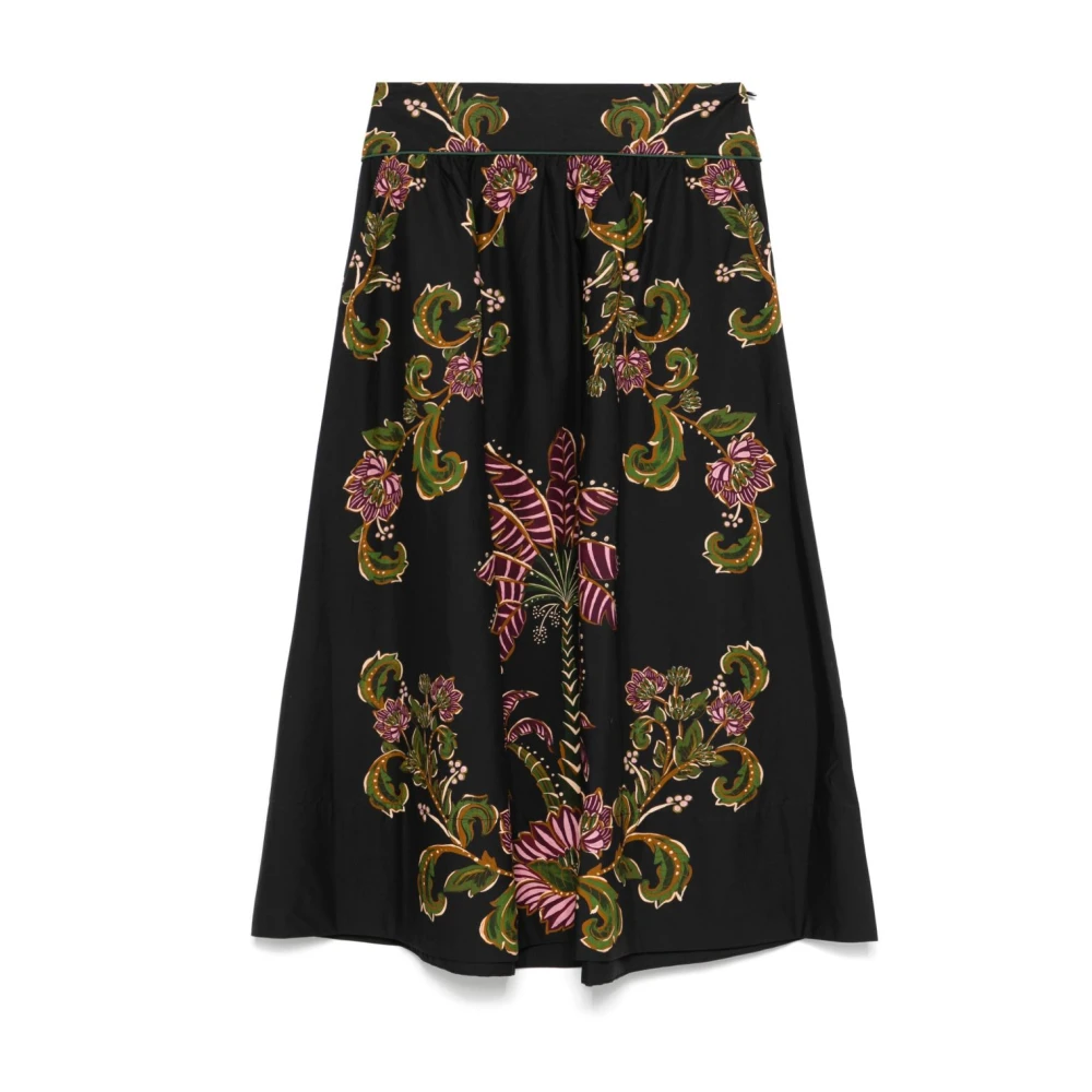 Farm Rio Zwarte Midi Rok Black Dames