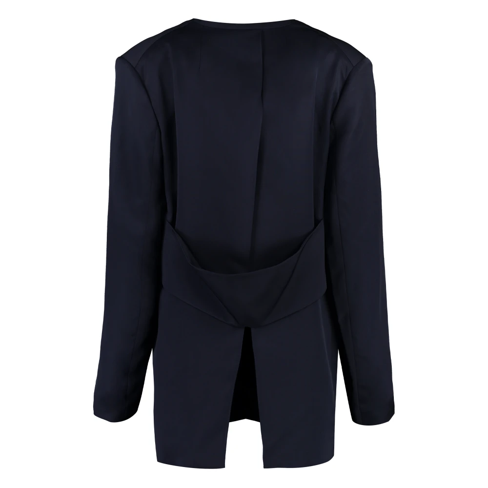 Jil Sander Op maat gemaakt jasje met voorzakken Blue Dames