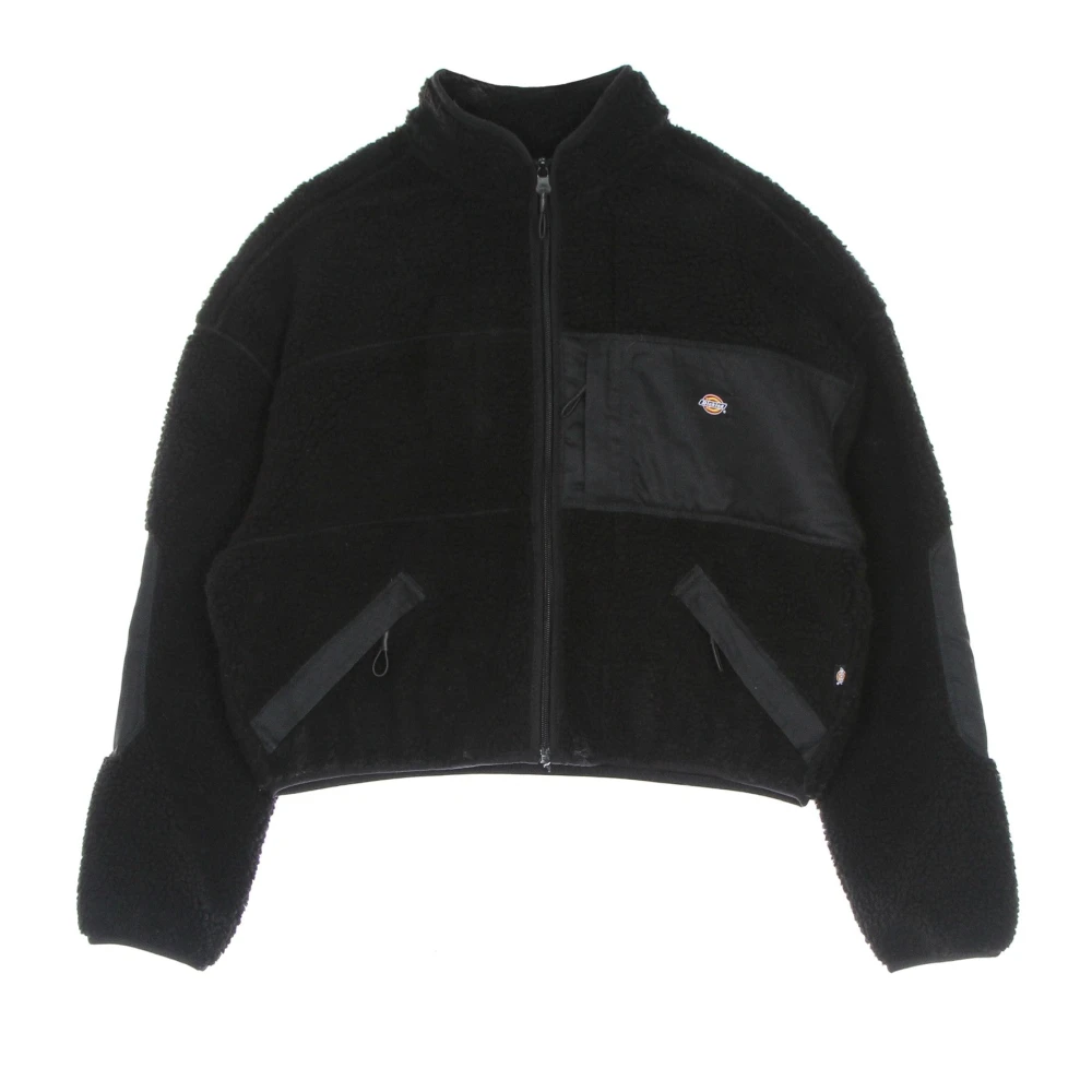 Dickies Rode Sherpa Jas Dames Teddybeer Black Dames