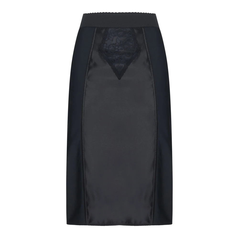 Dolce & Gabbana Zwarte Midi Rokken Black Dames