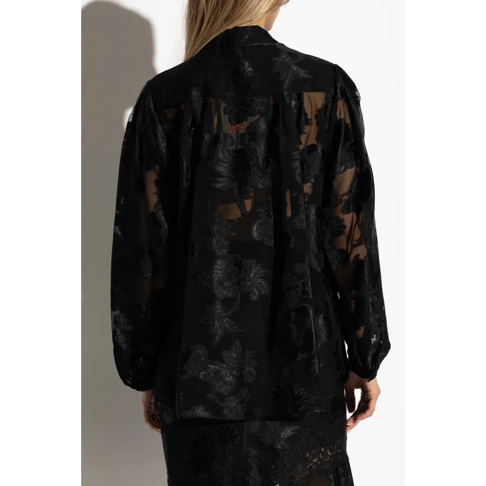 ETRO Transparante shirt Black Dames