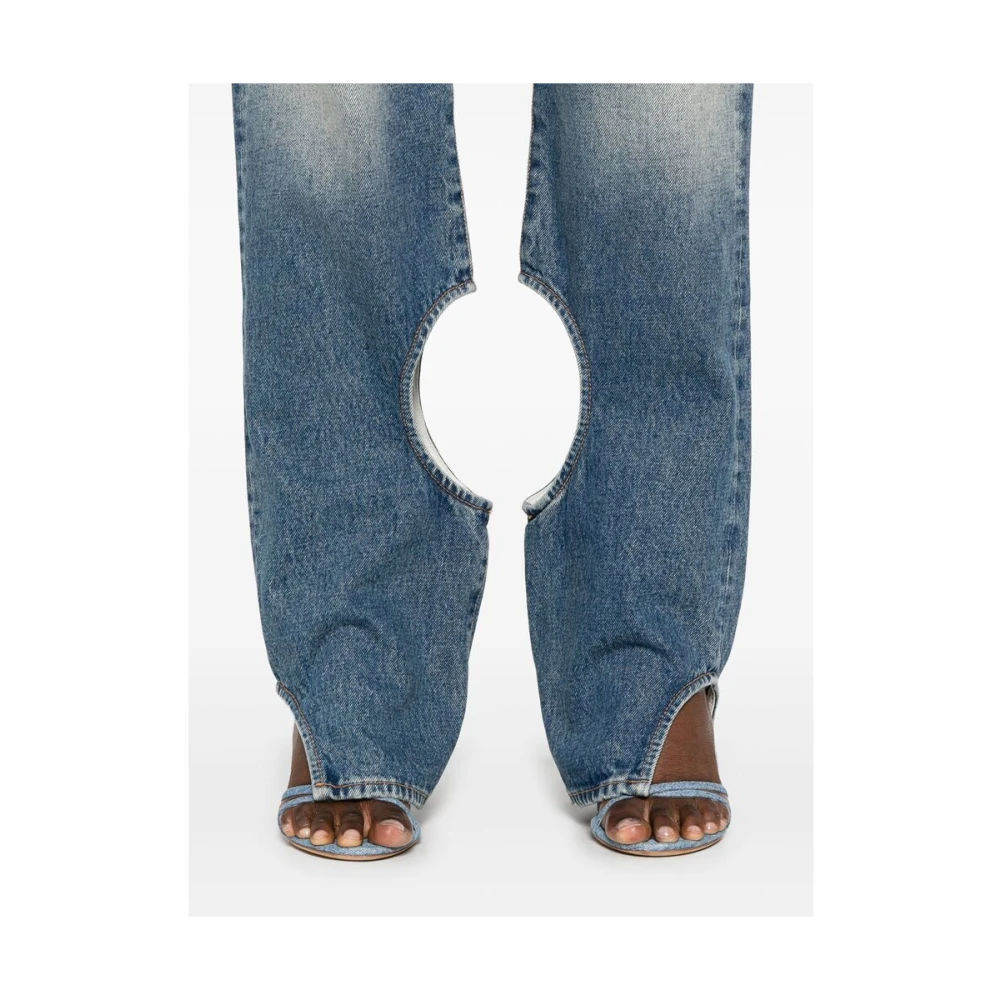 Off White Lichtblauwe Cut-Out Jeans Blue Dames