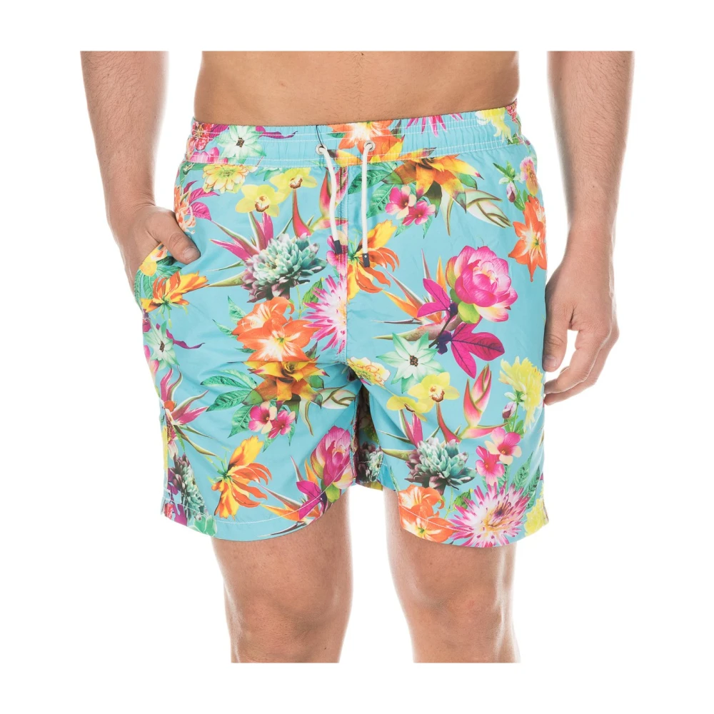 Hackett Elastische taille Bermuda zwemshorts Multicolor Heren