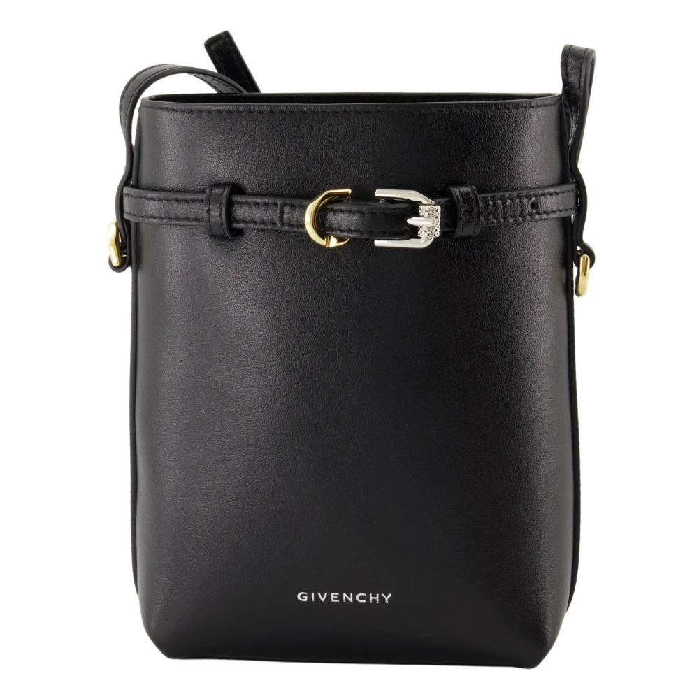 Givenchy Svart läder bucket väska Black, Dam