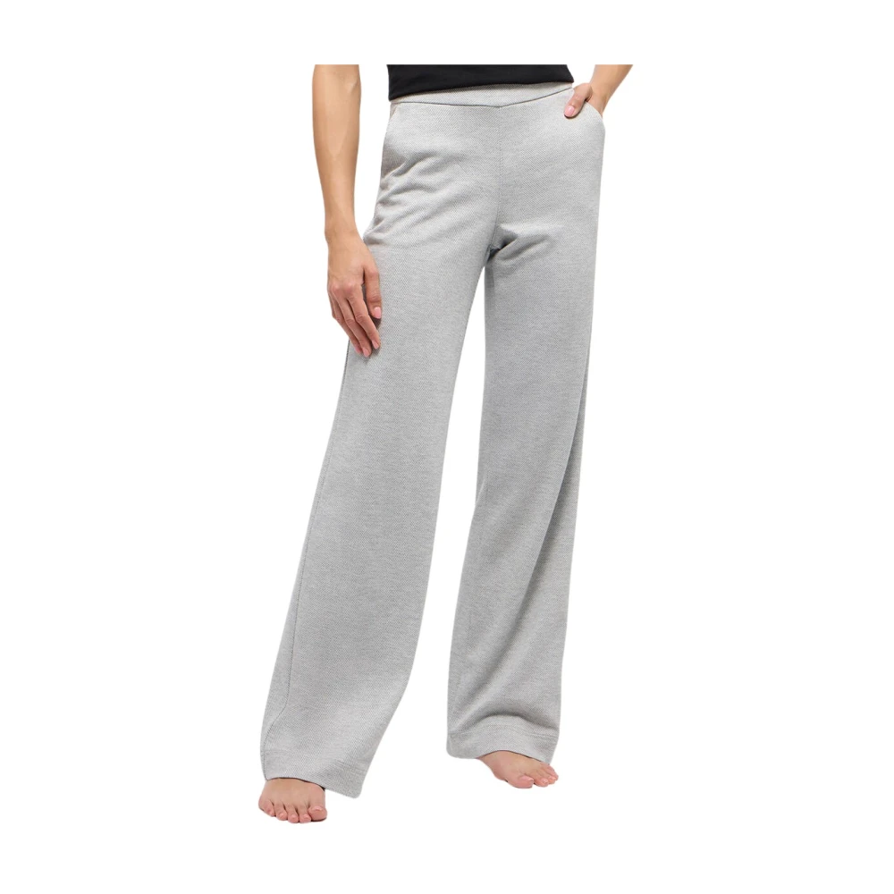 Angels Elegant Jacquard Jersey Herringbone Broek Gray Dames