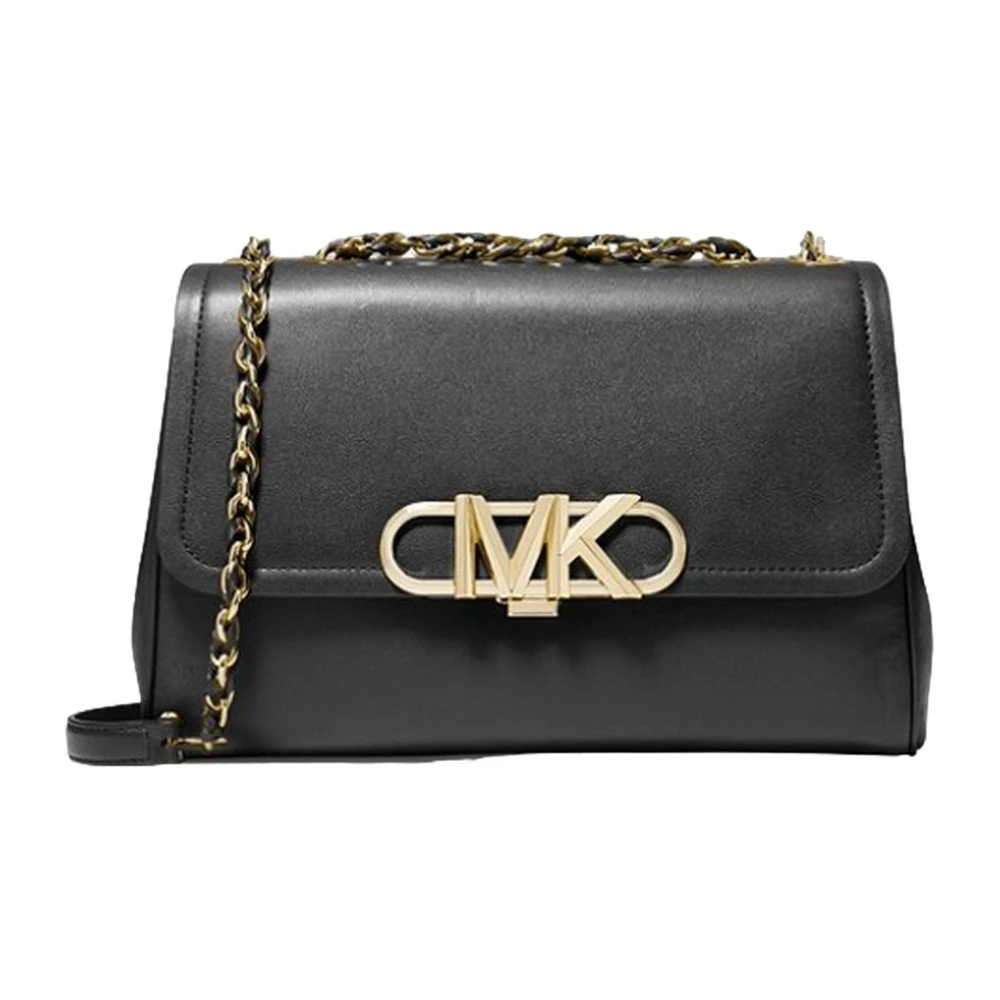 Michael Kors Leren Schoudertas Black Dames