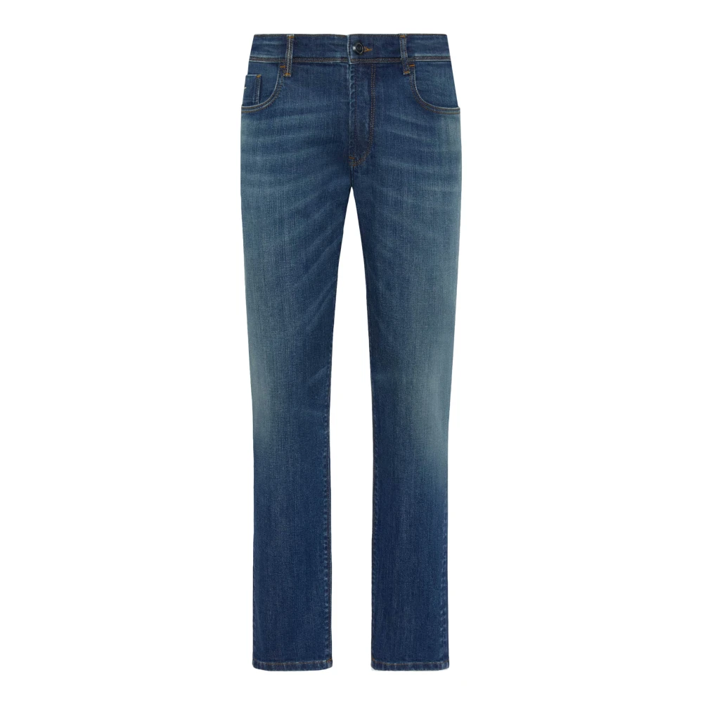 Boggi Milano Stretch Denim Jeans Blue Heren
