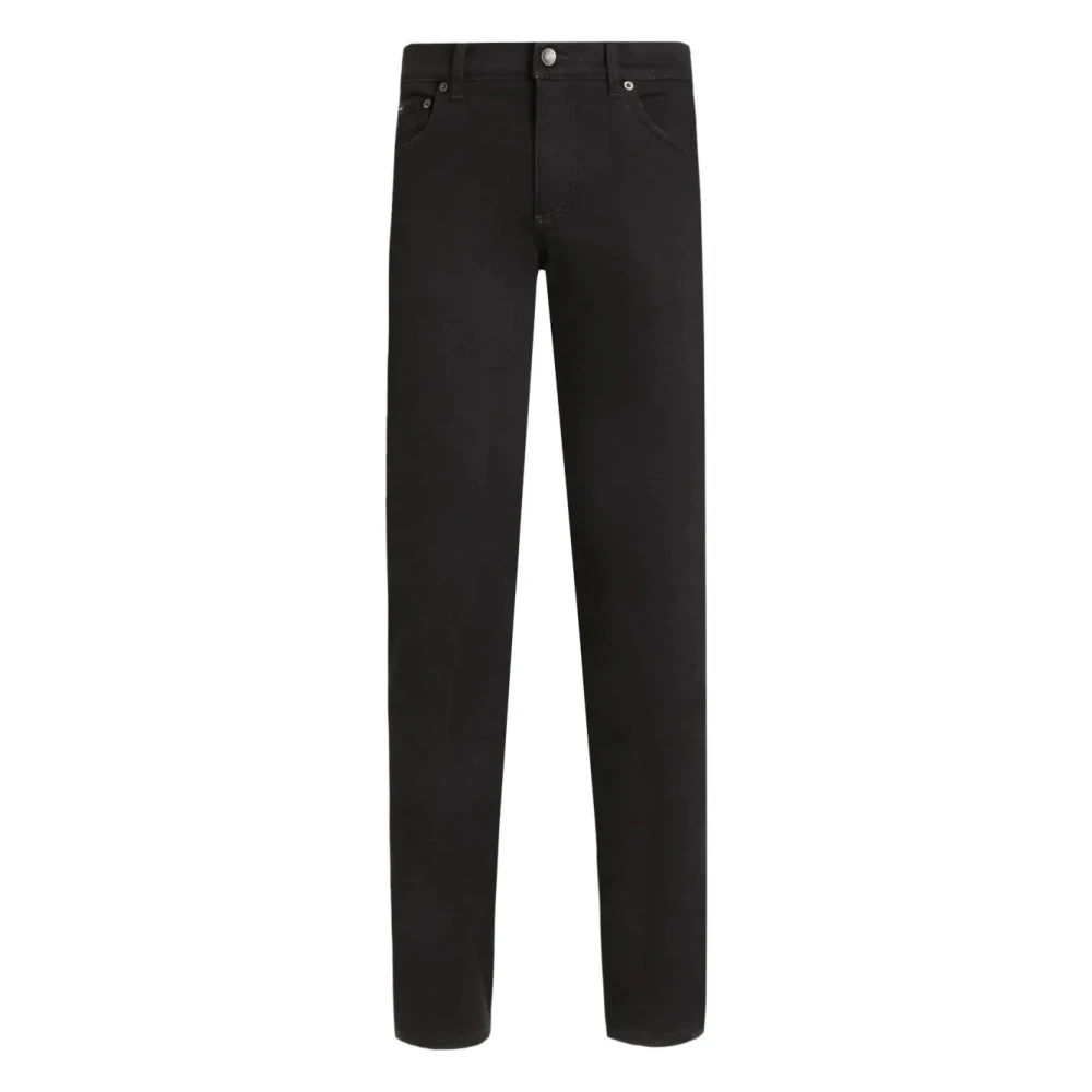 Dolce & Gabbana Slim Fit Jeans, Male, L, Slim-Fit Stretch Cotton Jeans Black