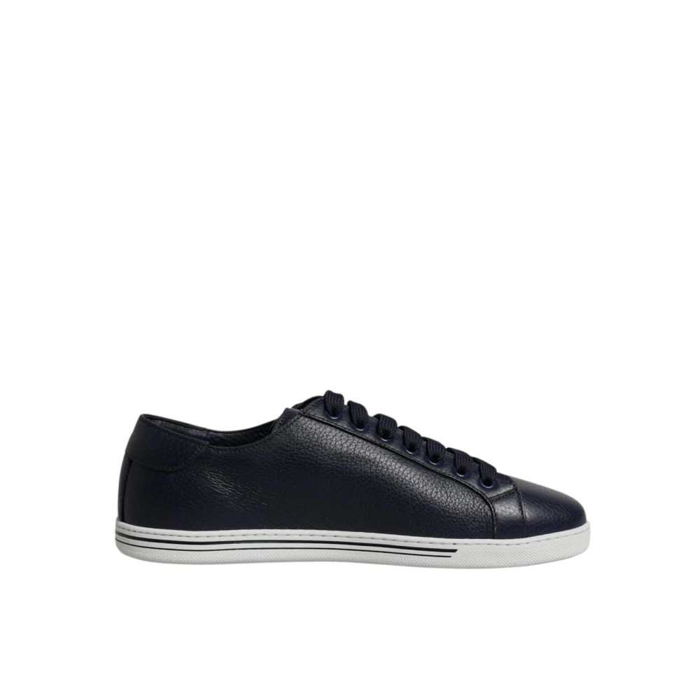 Dolce & Gabbana Men's Black Luxury Low Top Leather Trainers - Sneakers - 5 Uk - Shoes