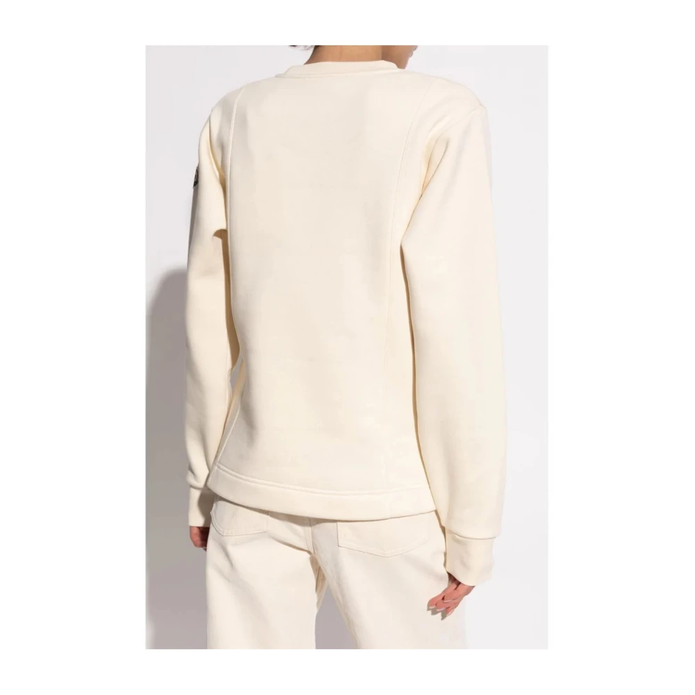 Moncler Chique Crewneck Sweatshirt voor vrouwen Beige Dames