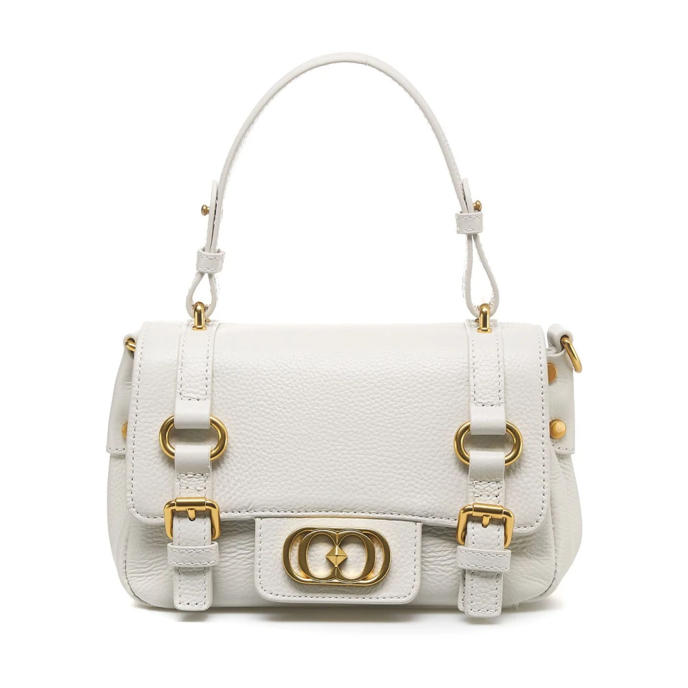 La Carrie Witte Leren Handtas Atena White Dames