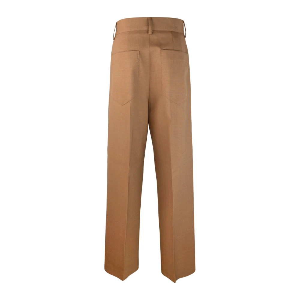 Philosophy di Lorenzo Serafini Bruine Broek Regular Fit Rits Sluiting Brown Dames