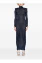 robe-bleue-avec-col-montant