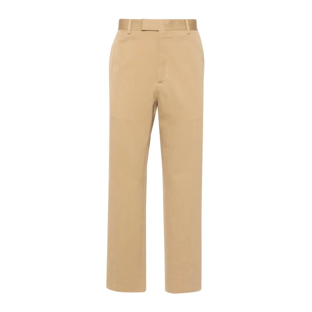 Gucci Beige Op Maat Gemaakte Broek met Web-Stripe Trim Beige Heren