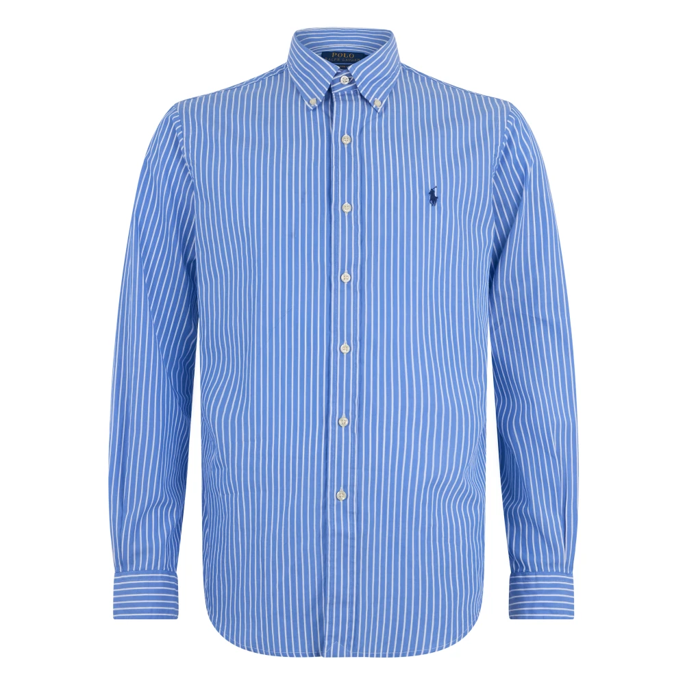 Polo Ralph Lauren Uomo Blu Cotton Striped Shirt