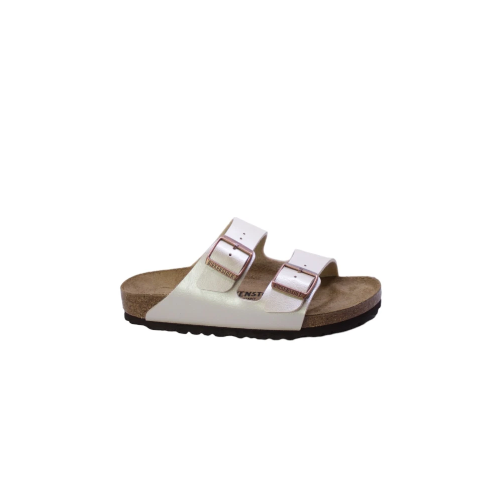 Birkenstock Vit Pärla Dubbelrem Sandaler White, Dam