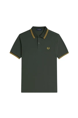 Logo Polo Tröja Grön Bomull Kortärmad