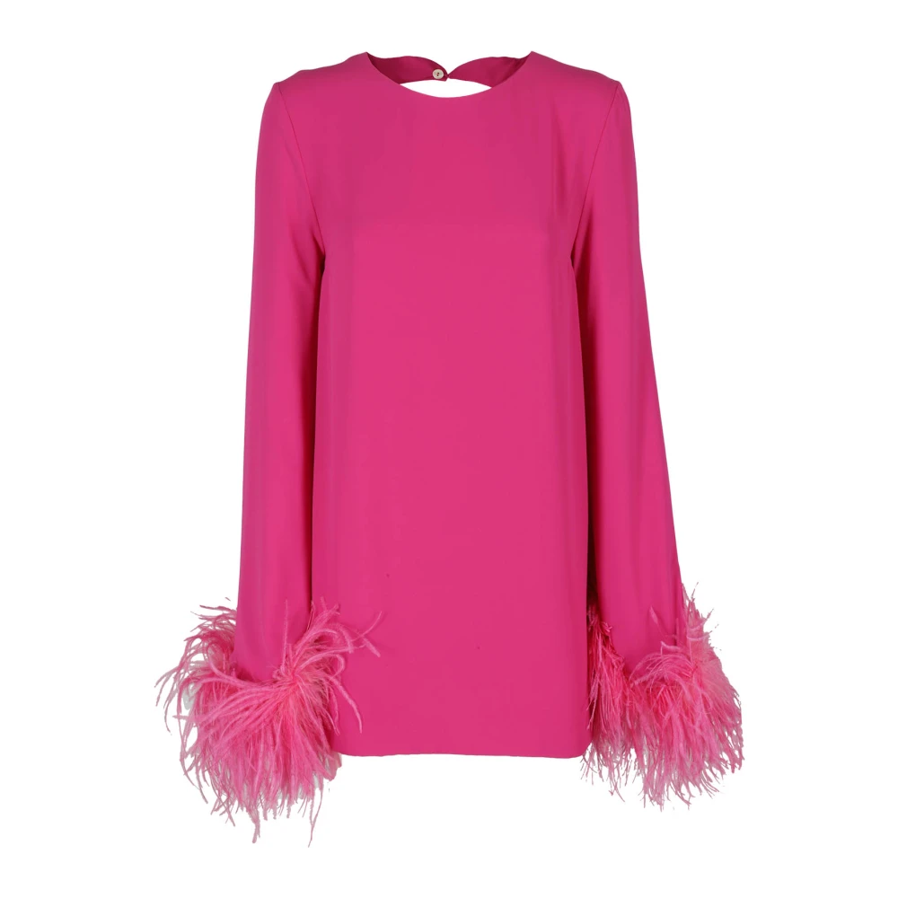 Nervi Solid Färg Stilfull Penelope Klänning Pink, Dam