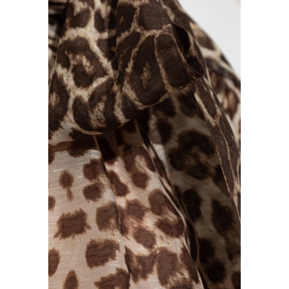 Zimmermann Shirt met dierenprint Brown Dames