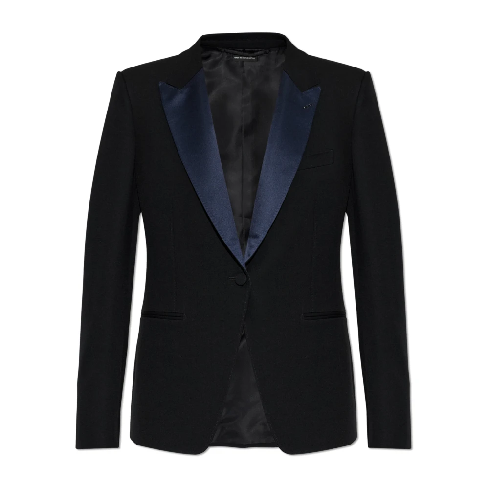 Tom Ford Vrouw Zwart Jassen Dames, 3XS, Wol, Wol Blazer