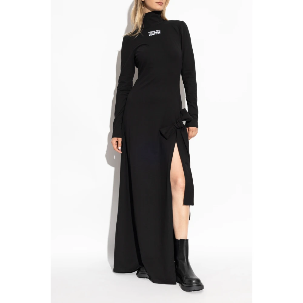 Versace Jeans Couture Jurk met logo Black Dames