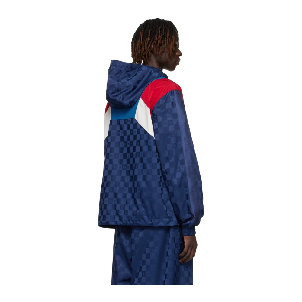Tommy Hilfiger Geblokte capuchon trackjack Blue Heren